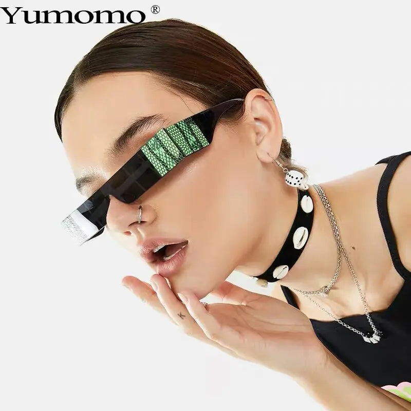Fashion Snake Tattoo Rectangle Sunglasses